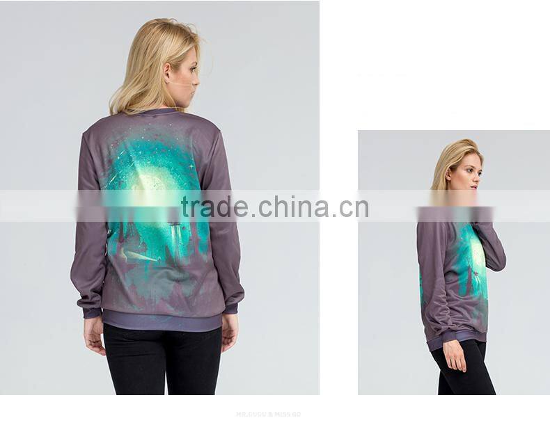 Unisex fiction future city art digital printing pullorver/fitted hoodie sweatshirt