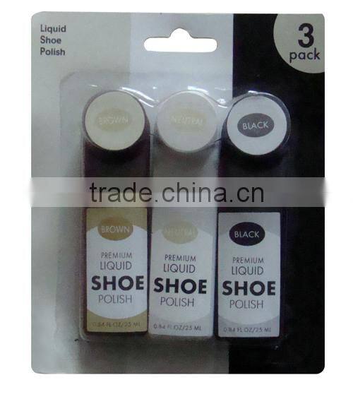 75ml liquid shoe shine kit in blister card