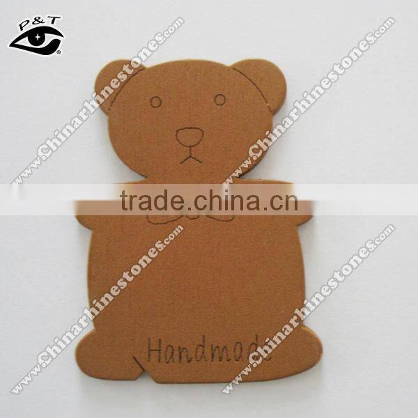Cute Bear Design Wood Bobbin Wood Spools DIY Decoration Tools Sewing Accessories