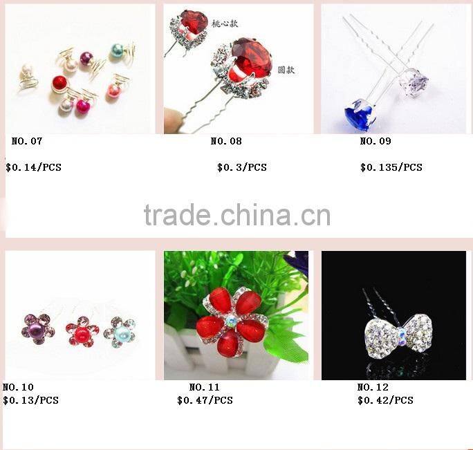 Czech Crystal Bridal Wedding Prom Hair Pins Clips