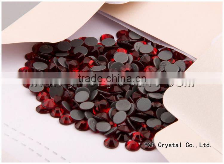#2028 red siam 10 gross hot fix rhinestones Iron-on rhinestone flatback stone