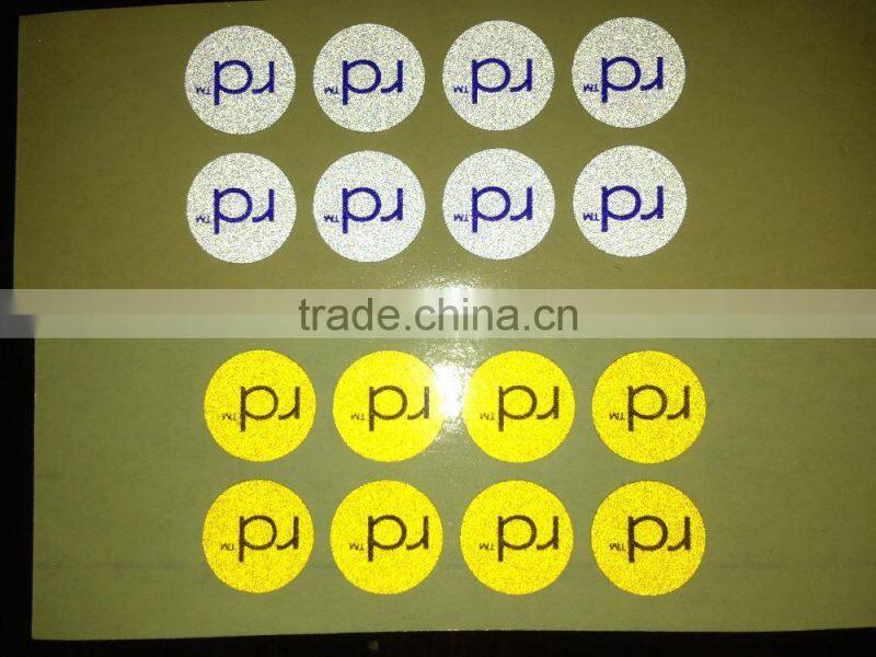 Promotional strong self-adhesive reflective bike sticker wheel decal with lamination for kids