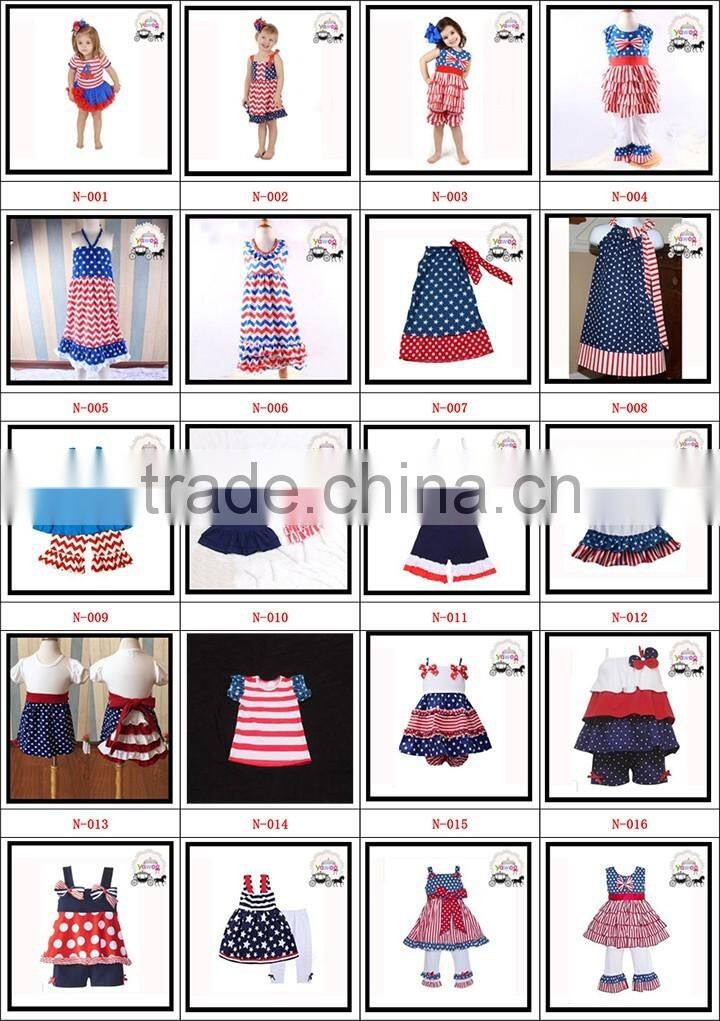 Neck design 4th of july dress girls summer dresses latest children frocks designs baby girls party wear dress