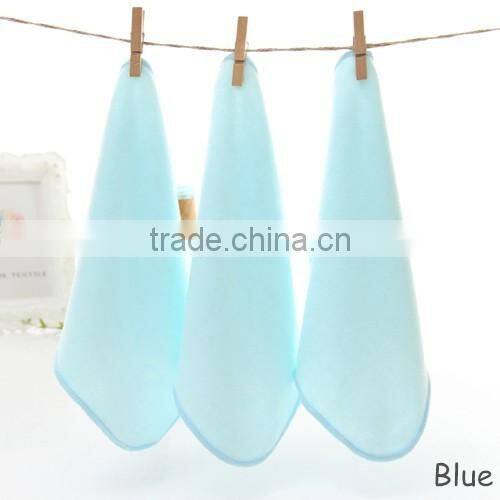 wholesale baby face and hand towel plain handkerchiefs colored washcloth