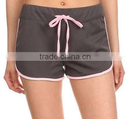 Hot Simplicity Women sports shorts Elastic Drawstring Waistband Summer Shorts