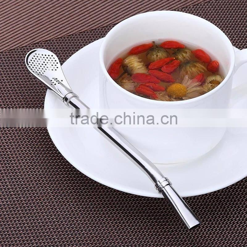 Stainless Steel Yerba Mate Tea Bombilla Straw Coffee Stirrer Drinking Straw