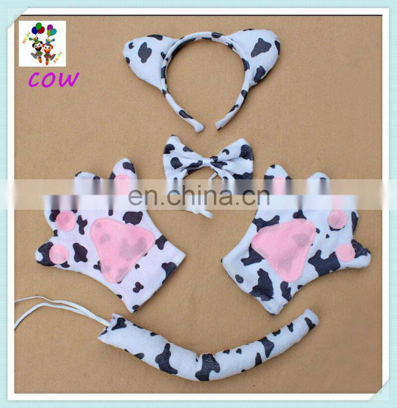 Tie Tail Paws Full Set Cow Kids Party Animal Headbands HPC-0788