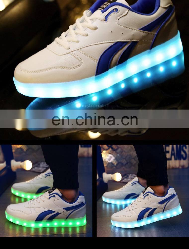 Wholesale latest fashion night club shoes for men Rechargeable Light Up LED Shoes Sneakers
