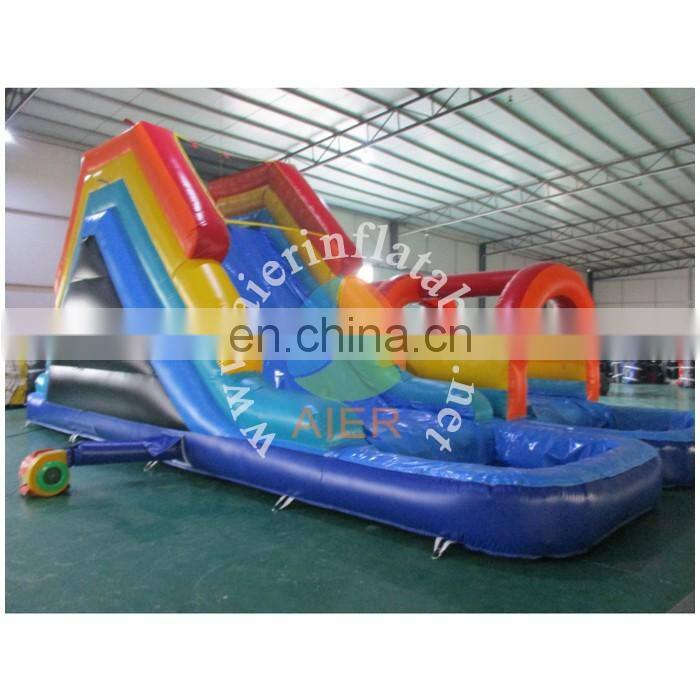 Rainbow inflatable slip and slide