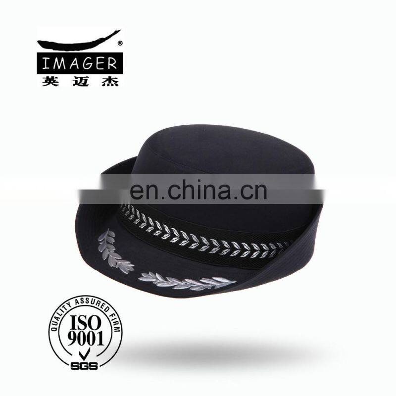 Honorable Air Defence Forces General Female Headwear with Black Strap and Silver Embroidery for Women