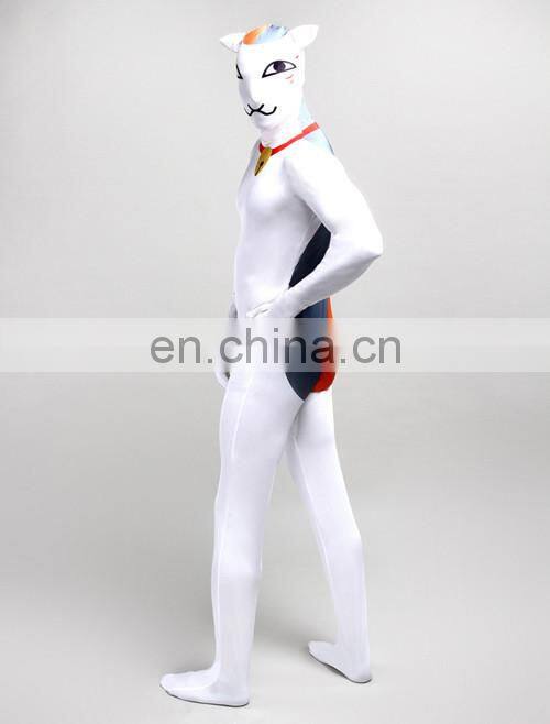 Full Body Tiger Stripes Lycra Zentai Halloween Party Animal Print Cat Costume