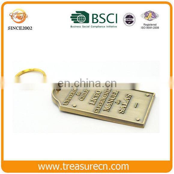 Zinc alloy bag charms metal key chain promotional