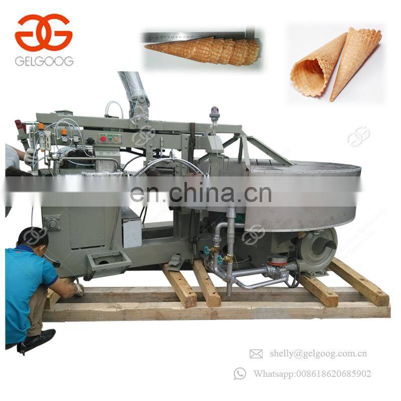 Commercial Waffle Biscuit Snow Cone Making Maker Automatic Rolled Sugar Cone Baking Machine