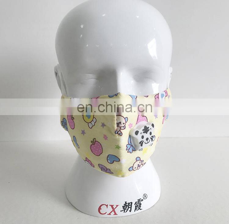 Anti air pollution popular custom printed black cotton face mask