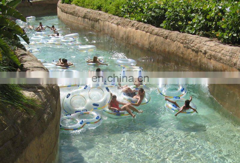 Outdoor Water Park Swimming Pool Lazy River With Wave Making Machine