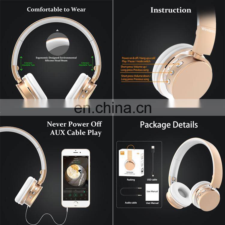 Hot sale Bluetooths Headphone Over Ear  Wireless Stereo Headset Bluetooth V5 with Deep Bass, Foldable & Lightweight earphones