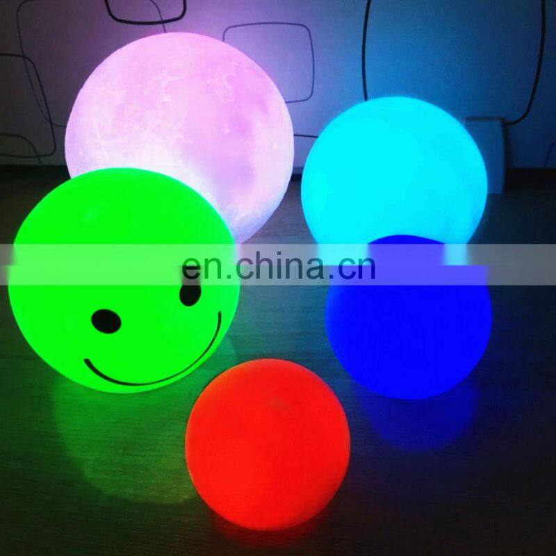 Factory price kids led battery operated night light 3D moon lamp