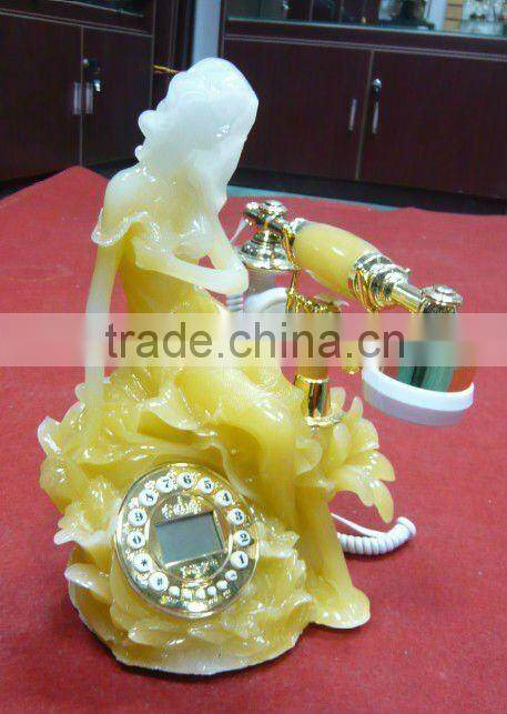 Beauty Resin Jade Antique Telephone,home decoration old fashioned phone