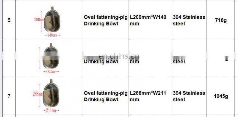 New design pig nipple drinker with oval water bowl pig farm house accessories