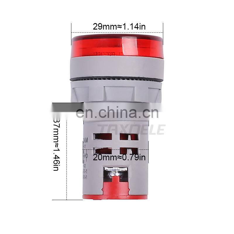 22MM large Digital Voltmeter AC60-500V RED Display lamp Voltage Meter AD101-22VM voltage meter, display Indicator