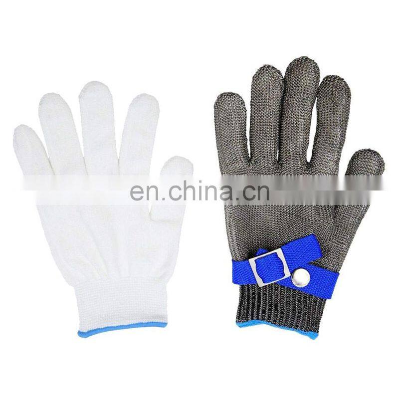 304L chain mail stainless steel long veterinary glove for Fishmongers