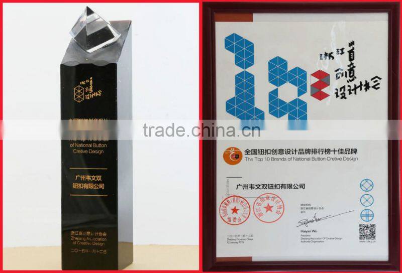 square navy-blue metal flat shield shape badge