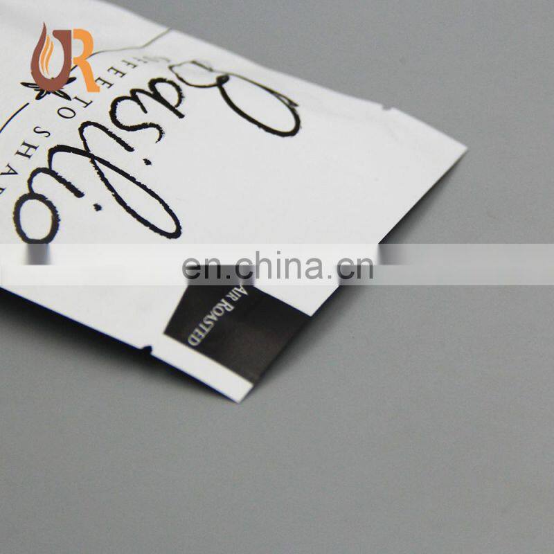 three side seal logo printed bag tea sample packet drip coffee pouch