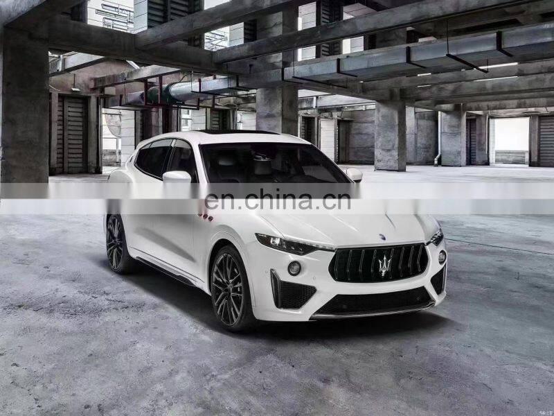 Runde Front Bumper Grille Side Skirts Wheel Eyebrow Rear Bumper Exhaust Tips For Maserati Levante Trofeo Style Body Kit