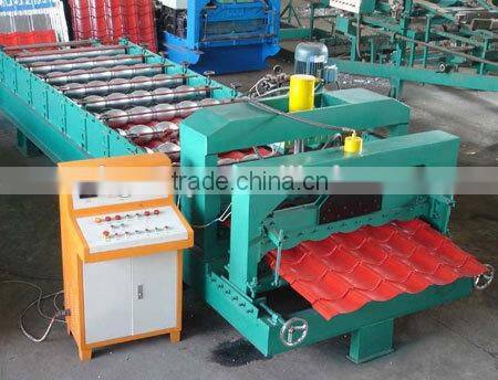 Roof sheet profile / roof tile making machine with PLC control screen