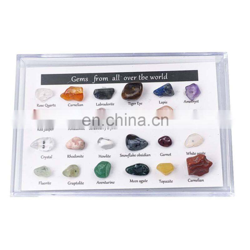 Natural Stone Gemstone Beads Agate Khambhat Rocks And Crystal Specimens Set Natural Mineral Teaching Specimen In Gift Box