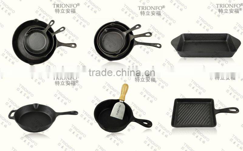 TRIONFO pre-seasoned cast iron pan