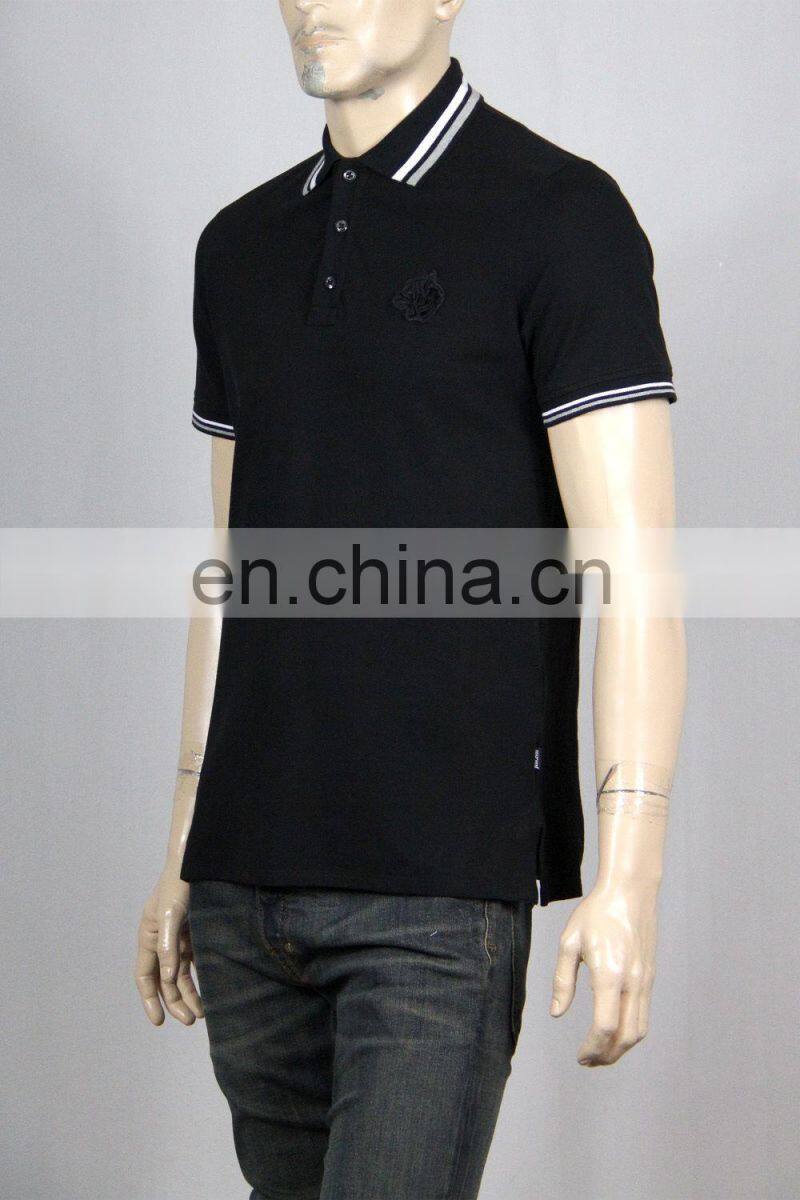 high quality latest design black polo shirt