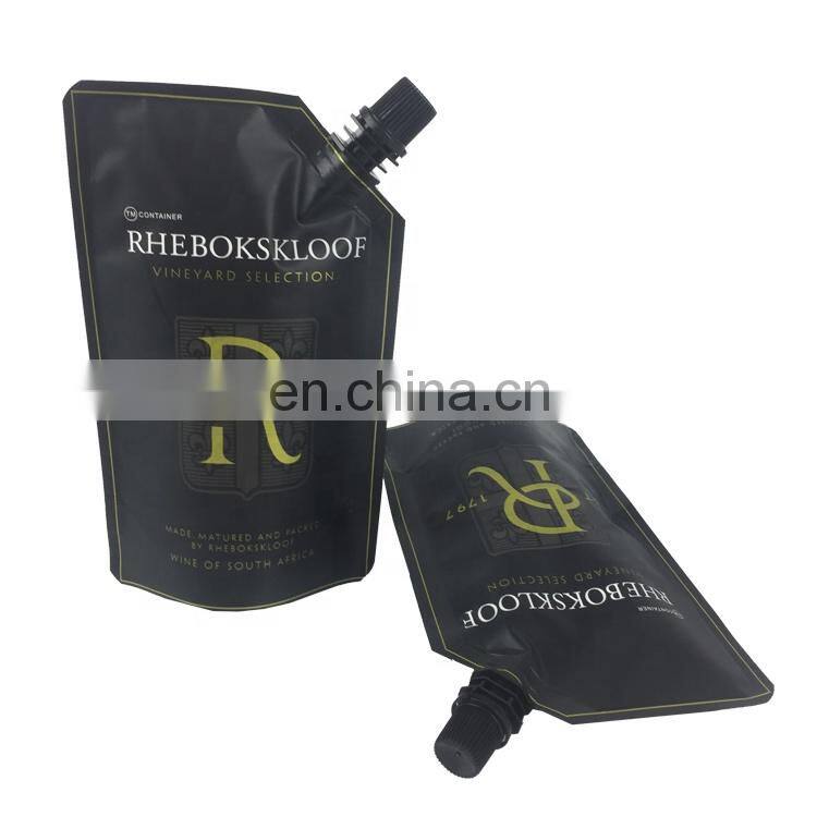 Spout top aluminum foil liquid bag custom printed metalized stand up pouch with spout standing juice spout bags