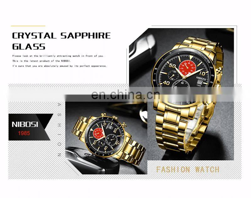New Arrival NIBOSI Men Watch Top Brand Fashion Watches Relogio Masculino Military Quartz Wrist Watches Hot Clock