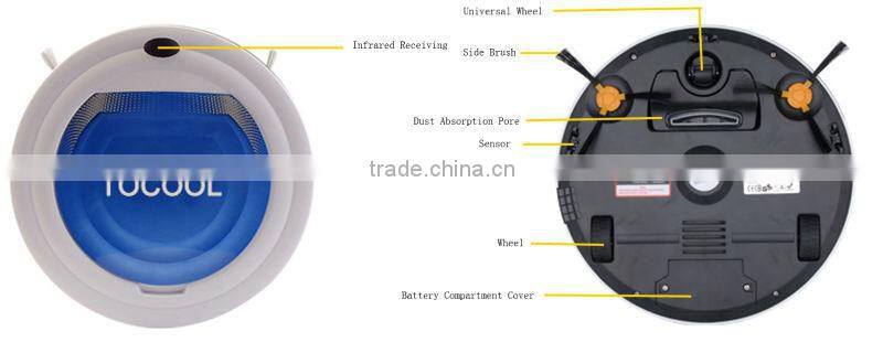 Auto recharge robot vacuum cleaner anti fall china factory