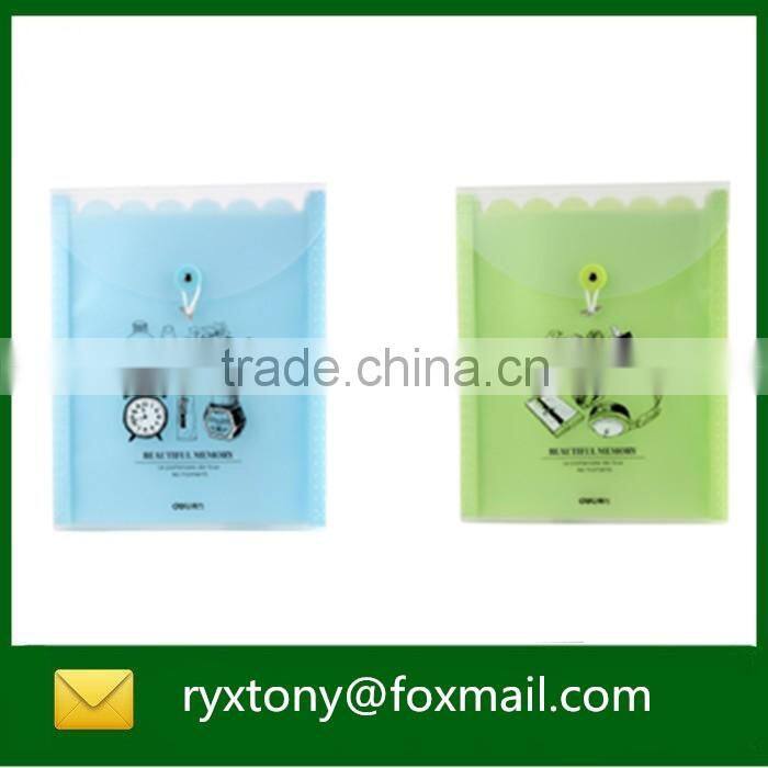 PVC string plastic bag document wallet