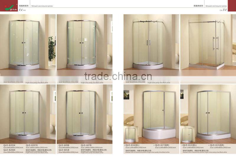 2014 new ABS tray tempered glass cheap shower enclosure