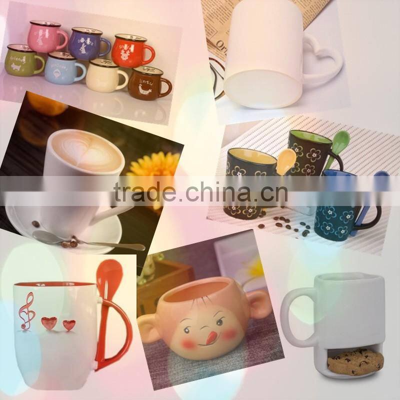 creative cartoon kids ceramic mug/ceramic milk mug