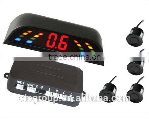 Buzzer alarm Parking sensor backup radar with 3 color Leds display and Bibi sound alert for parking safety