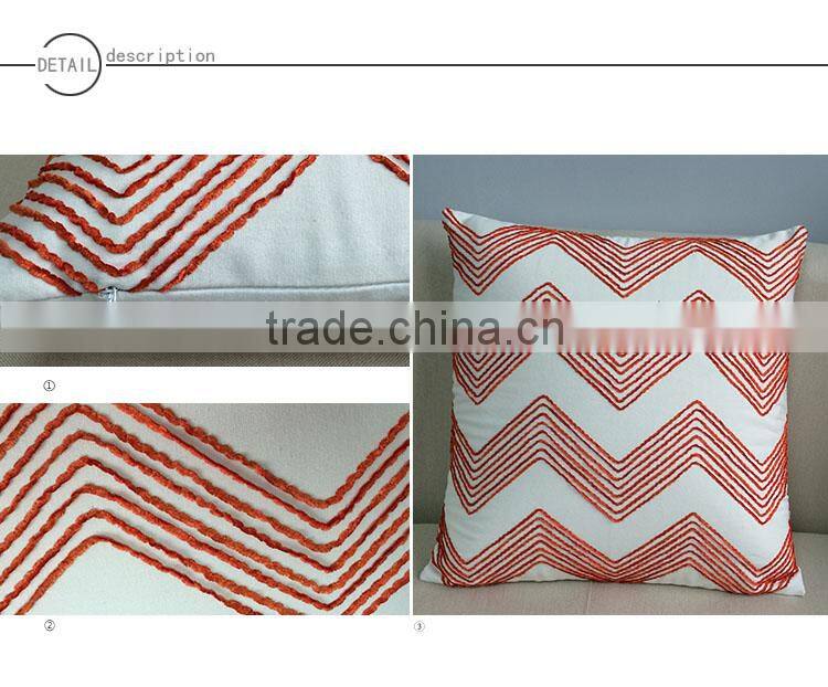 Embroidered Zig-Zag Type Sofa Chair Home Decor Pillow Cushion