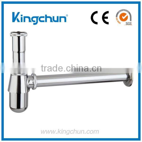 China Manufacturer Cheap Chrome Plated Bottle Trap Brass Waste Siphon Sink Basin Accessories (J281-2)