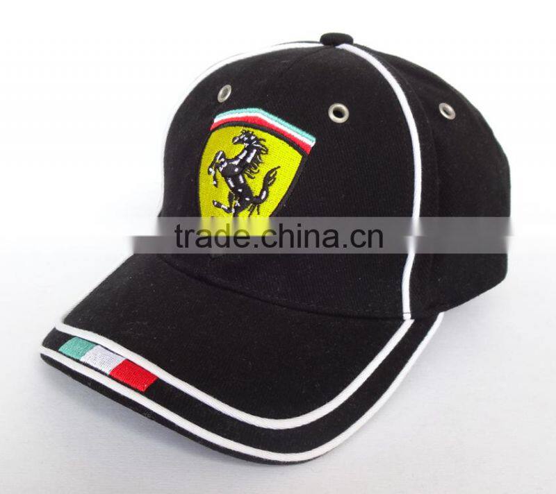 flat short brim 5 panel cap with printing logo