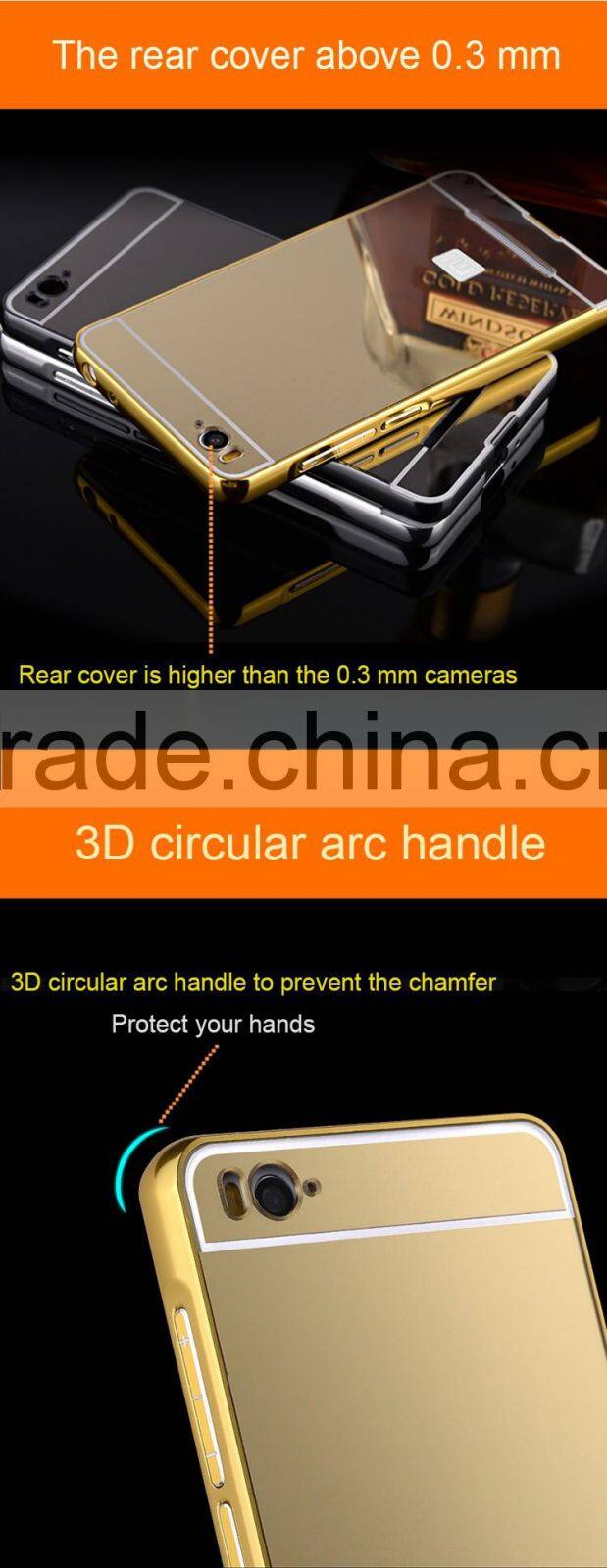 wholesale cell phone case luxury aluminum ultra-thin mirror metal case cover compact mirror case for samsung galaxy s3