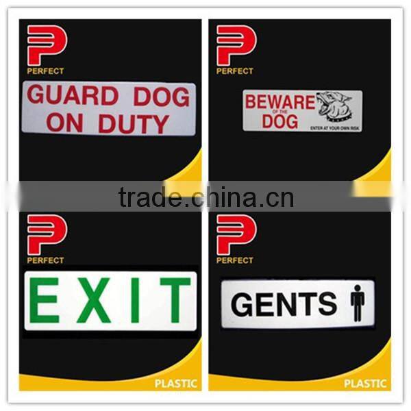 warning board adhesive plastic sign
