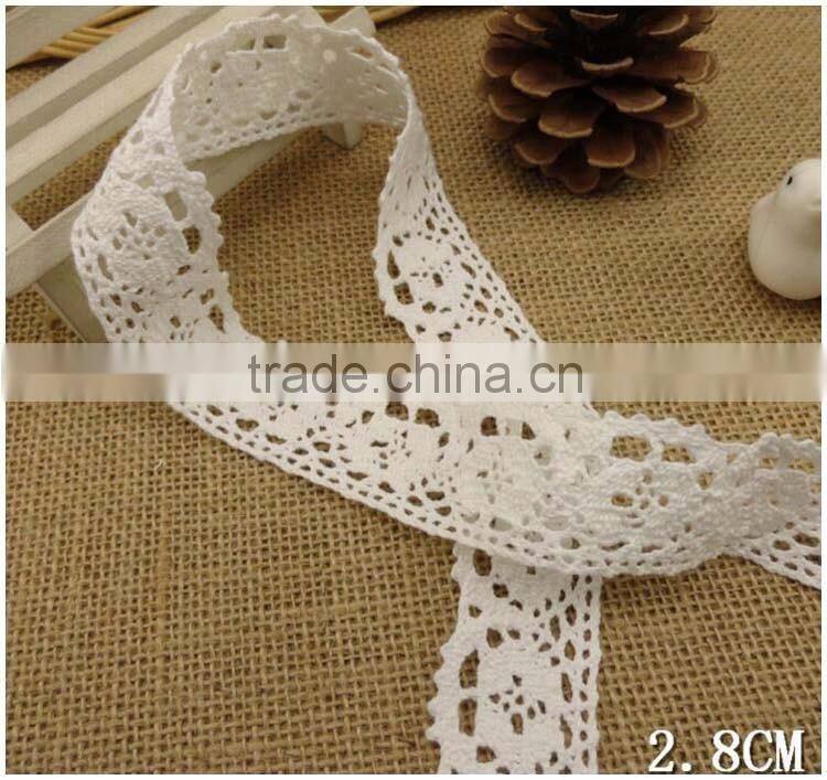Welcome Cutomized Lace,China Factory 1.14"Fashion Cheap Cotton Crochet Laces trim