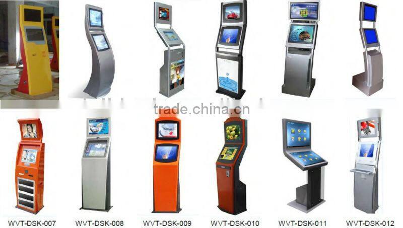 Dual-screen kiosk with metal keyboard