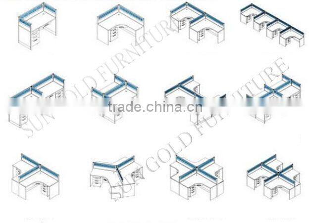 Unique Home study Wooden Table Workstation/ 2 seater Office Cubicle ( SZ-WS435)