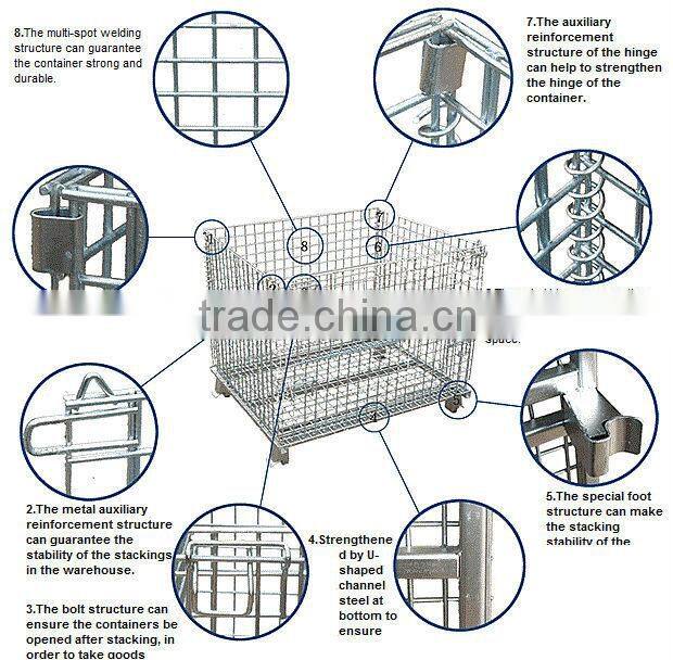 good price wire mesh containercollapsible wire mesh container