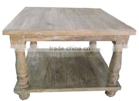 Shabby chic home furniture solid oak wood dining table coffee table