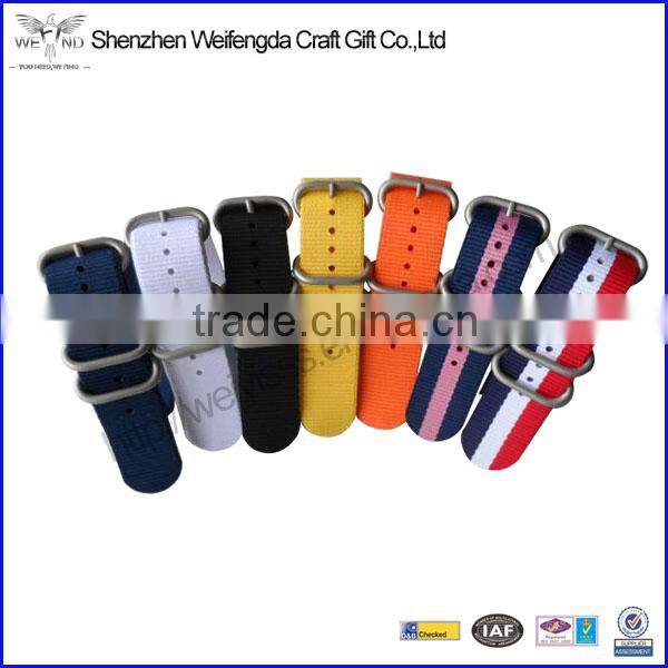 Assorted Color Nato Watch Strap With IP Gold Rose buckle